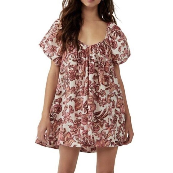 Free‎ People Women's Kauai Getaway Printed Tunic Top size Small XL NWT Floral - Picture 1 of 16